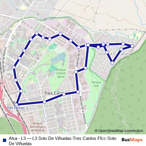 Alsa - L3 bus Line Map