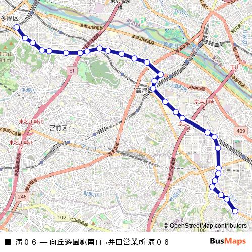 溝０６ bus Line Map