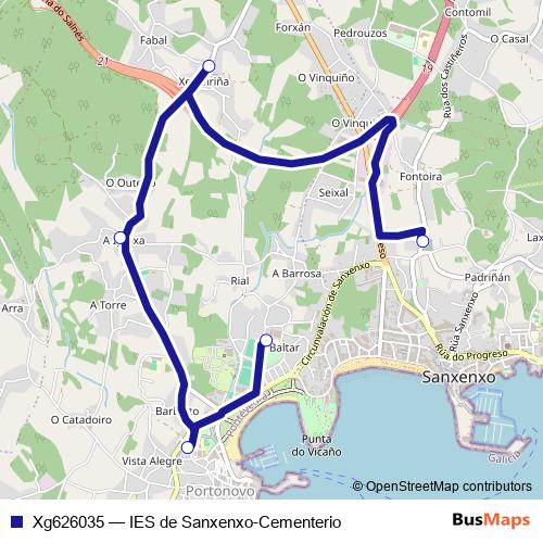 Xg626035 bus Line Map