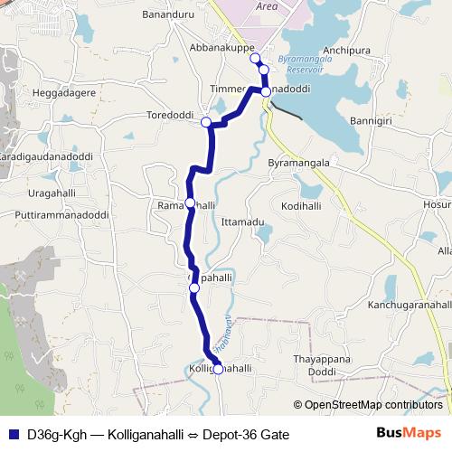 D36g-Kgh bus Line Map