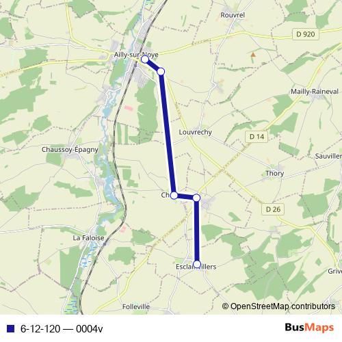 6-12-120 bus Line Map