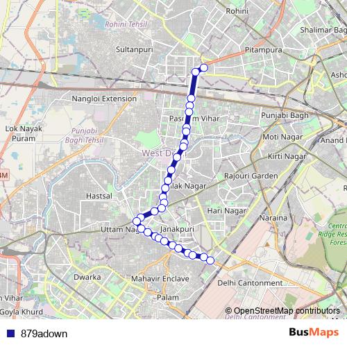 879adown bus Line Map