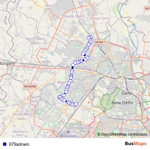 879adown bus Line Map