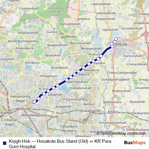 Krpgh-Hsk bus Line Map