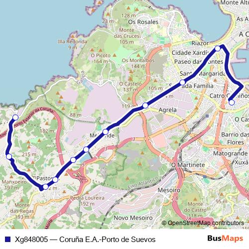 Xg848005 bus Line Map
