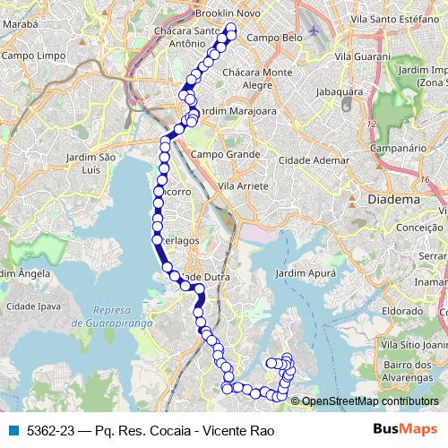 5362-23 bus Line Map