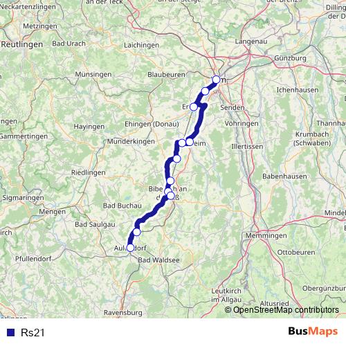 Rs21 bus Line Map