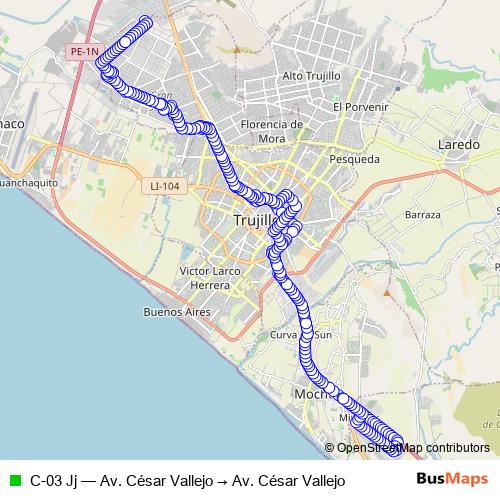 C-03 Jj bus Line Map