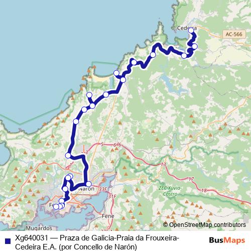 Xg640031 bus Line Map