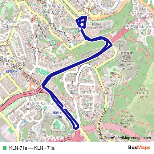KLN-71a bus Line Map