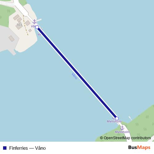 Finferries ferry Line Map