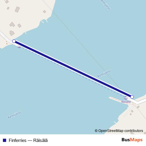 Finferries ferry Line Map