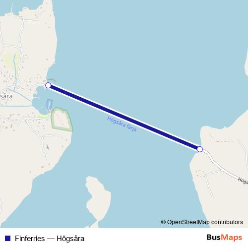 Finferries ferry Line Map