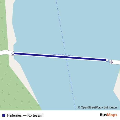 Finferries ferry Line Map