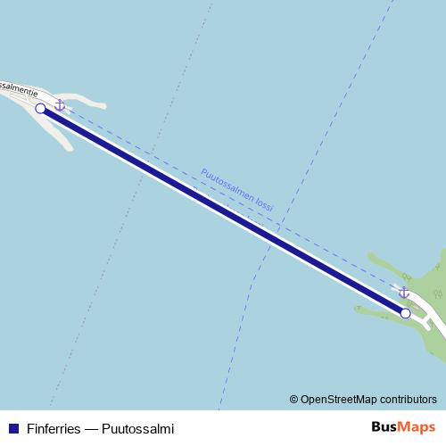 Finferries ferry Line Map