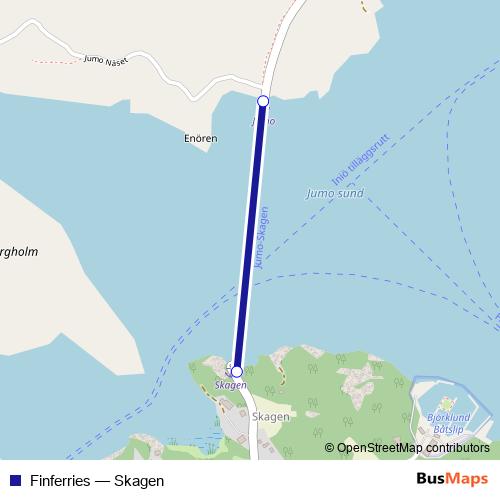 Finferries ferry Line Map