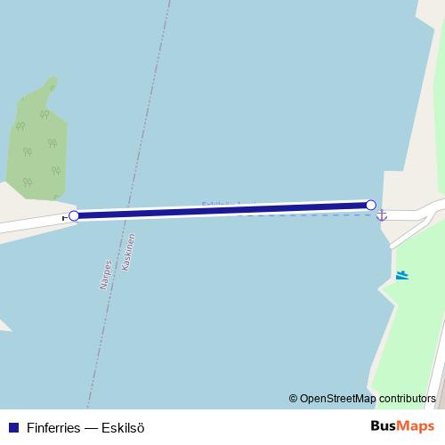 Finferries ferry Line Map