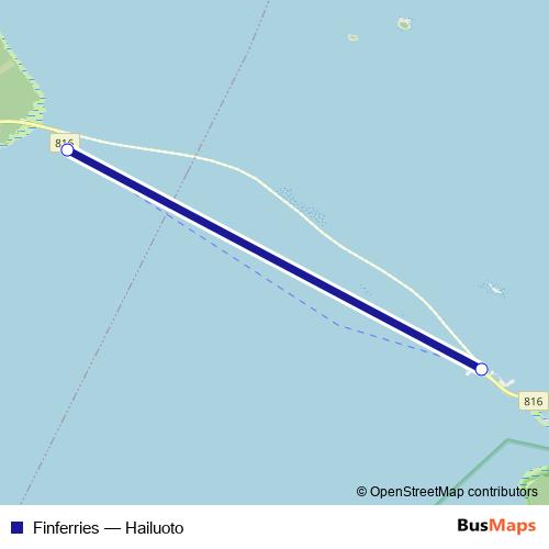 Finferries ferry Line Map