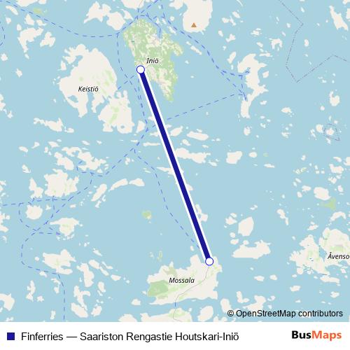 Finferries ferry Line Map