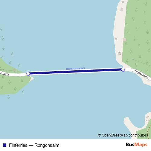 Finferries ferry Line Map