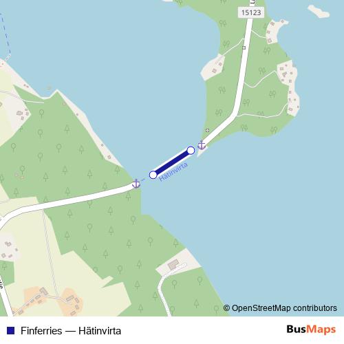 Finferries ferry Line Map