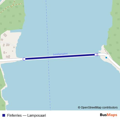Finferries ferry Line Map
