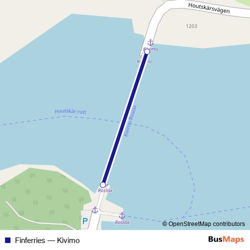 Finferries ferry Line Map