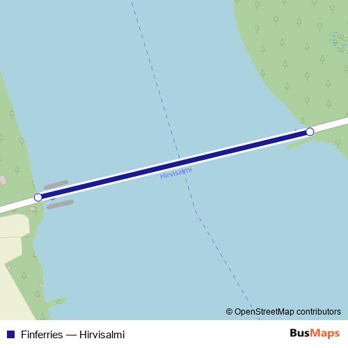 Finferries ferry Line Map