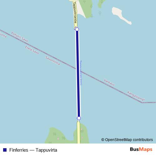 Finferries ferry Line Map