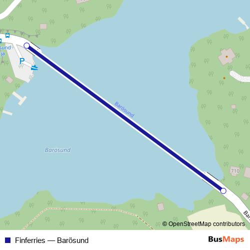 Finferries ferry Line Map