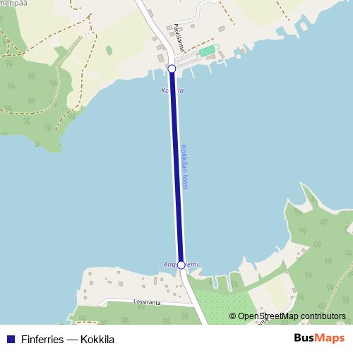 Finferries ferry Line Map