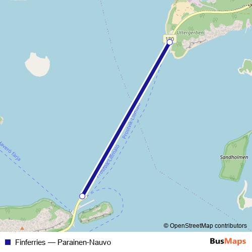 Finferries ferry Line Map