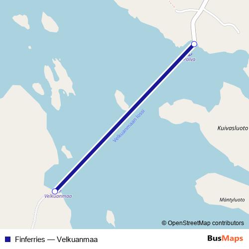 Finferries ferry Line Map