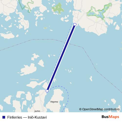 Finferries ferry Line Map