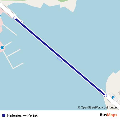 Finferries ferry Line Map