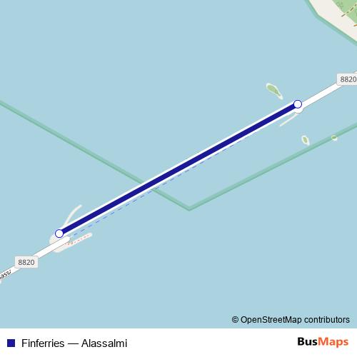Finferries ferry Line Map