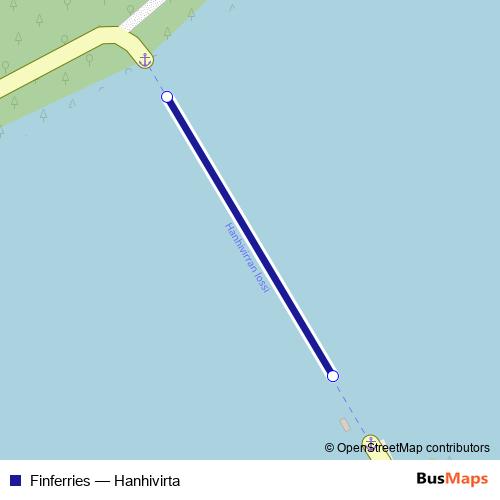 Finferries ferry Line Map