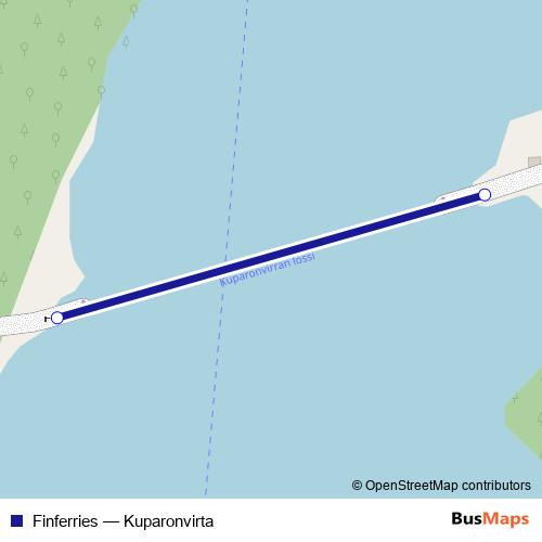 Finferries ferry Line Map