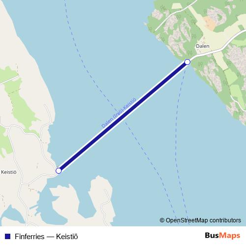 Finferries ferry Line Map