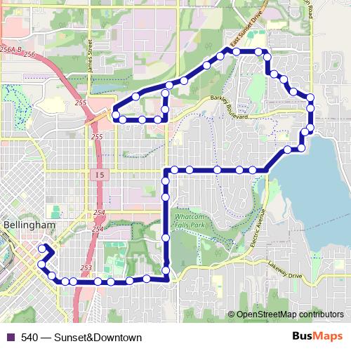 540 bus Line Map