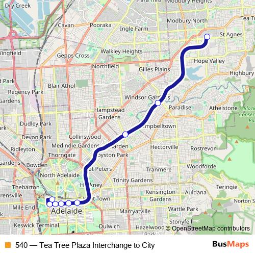 540 bus Line Map
