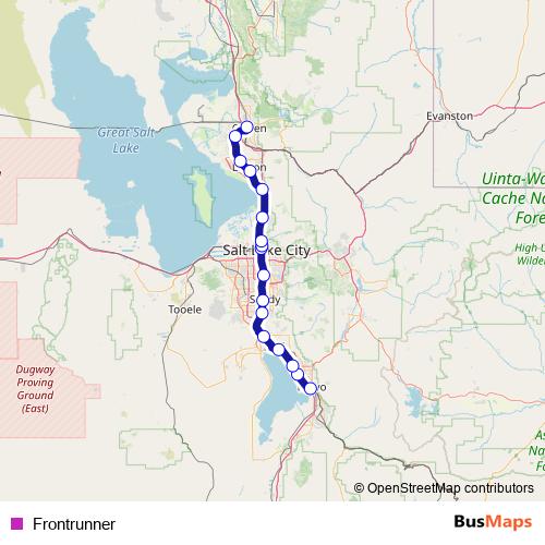 Frontrunner rail Line Map