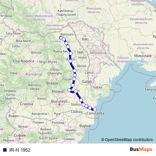 IR-N 1952 rail Line Map
