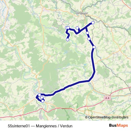 55sinterne01 bus Line Map