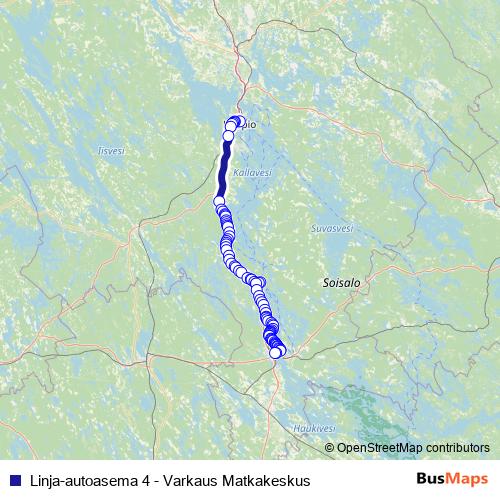 Linja-autoasema 4 - Varkaus Matkakeskus bus Line Map
