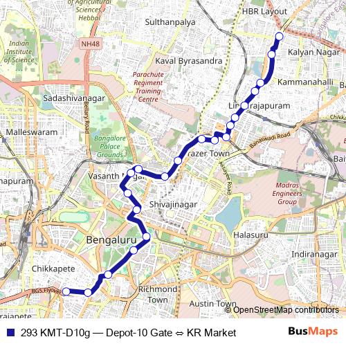 293 KMT-D10g bus Line Map