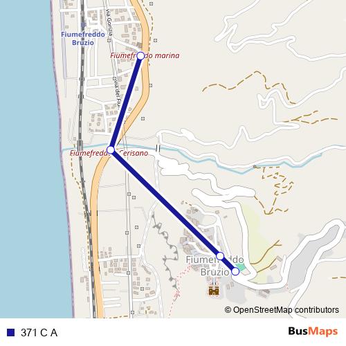 371 C A bus Line Map