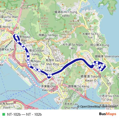 NT-102b bus Line Map