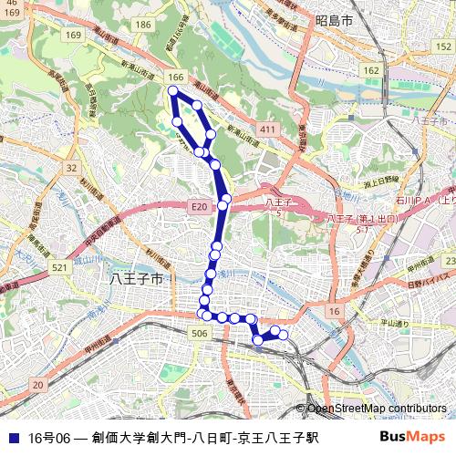 16号06 bus Line Map