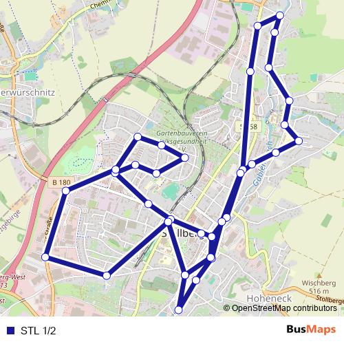 STL 1/2 bus Line Map